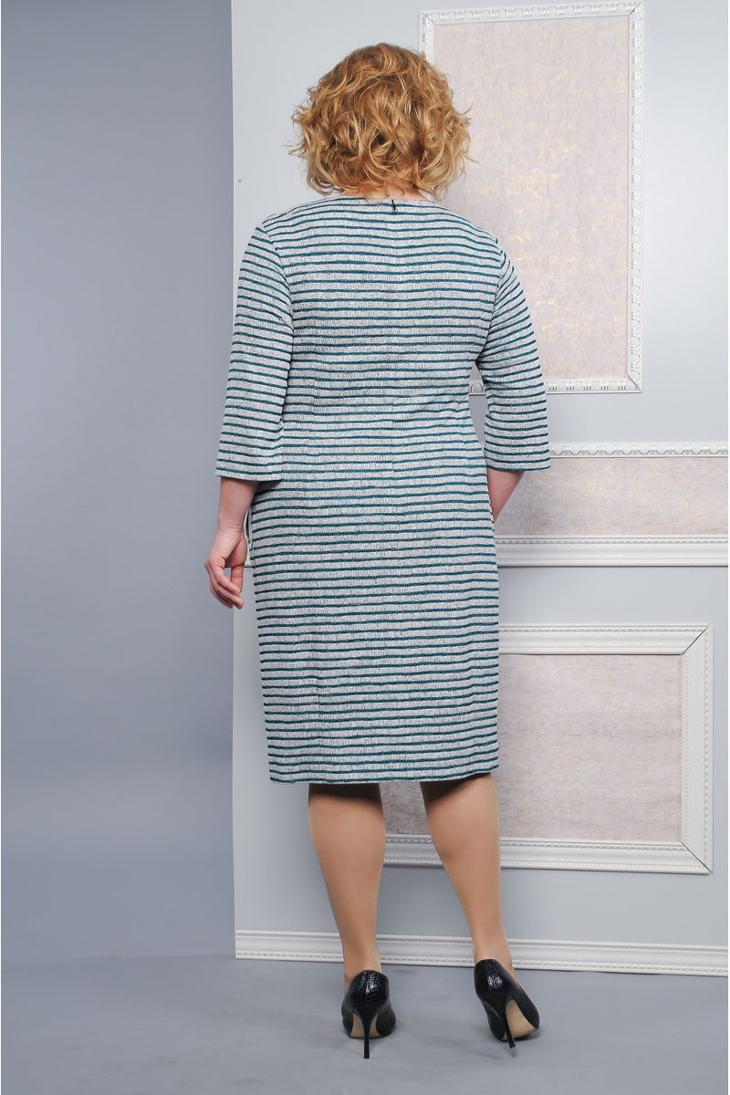 Платья Lady Style Classic 1234 серый-бирюза