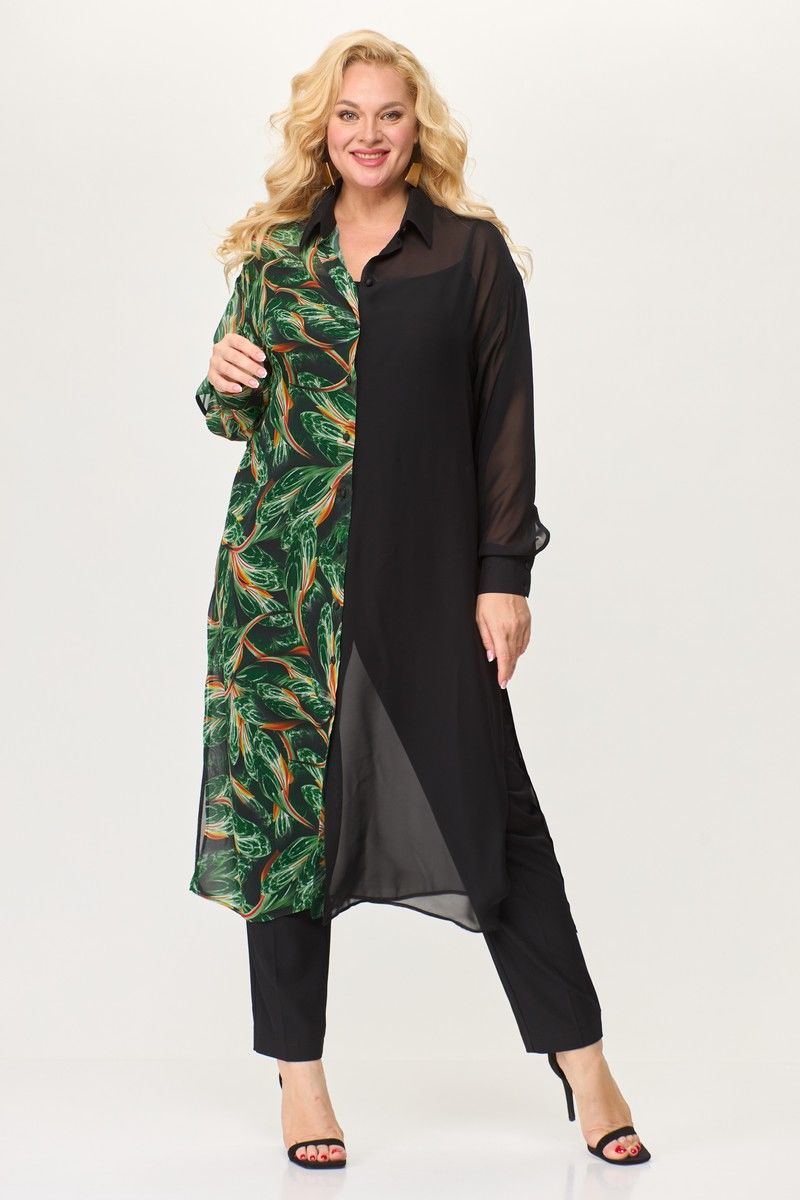 Рубашки Avenue Fashion 0315-1 черный+дизайн