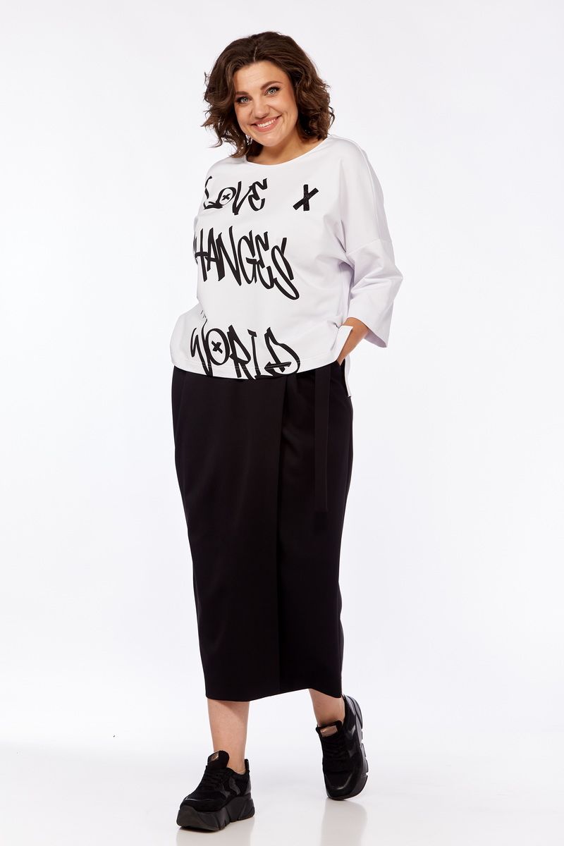 Юбочный комплект Michel chic 1348 белый,черный
