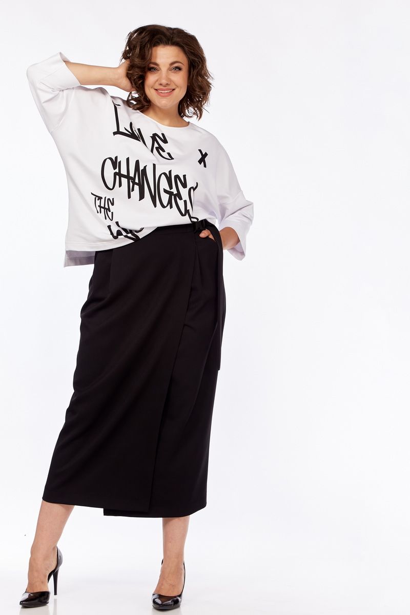 Юбочный комплект Michel chic 1348 белый,черный