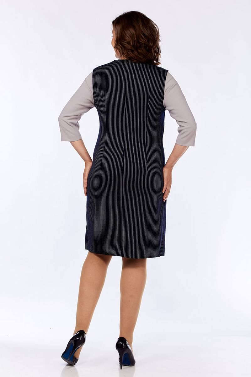 Платья Lady Style Classic 1174 темно-синий_с_серым