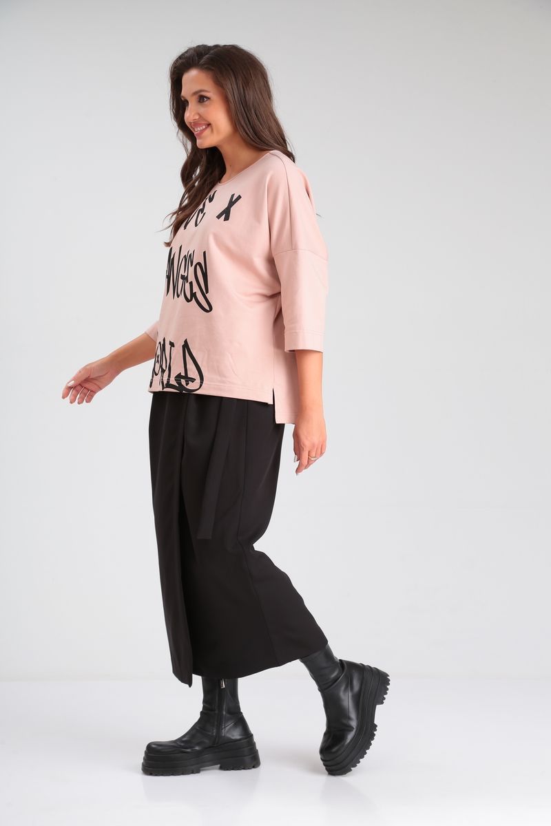 Юбочный комплект Michel chic 1348 розовый,черный
