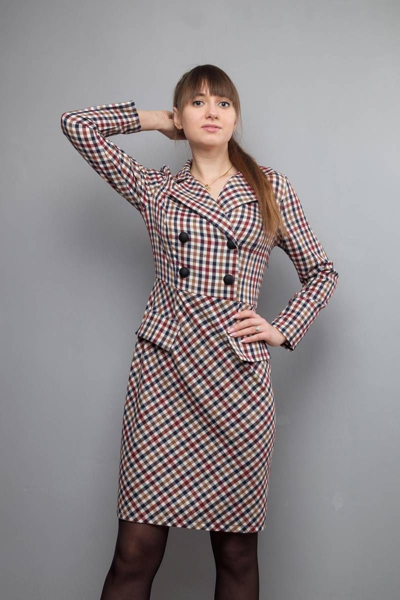 Платья Mita ЖМ1022 клетка