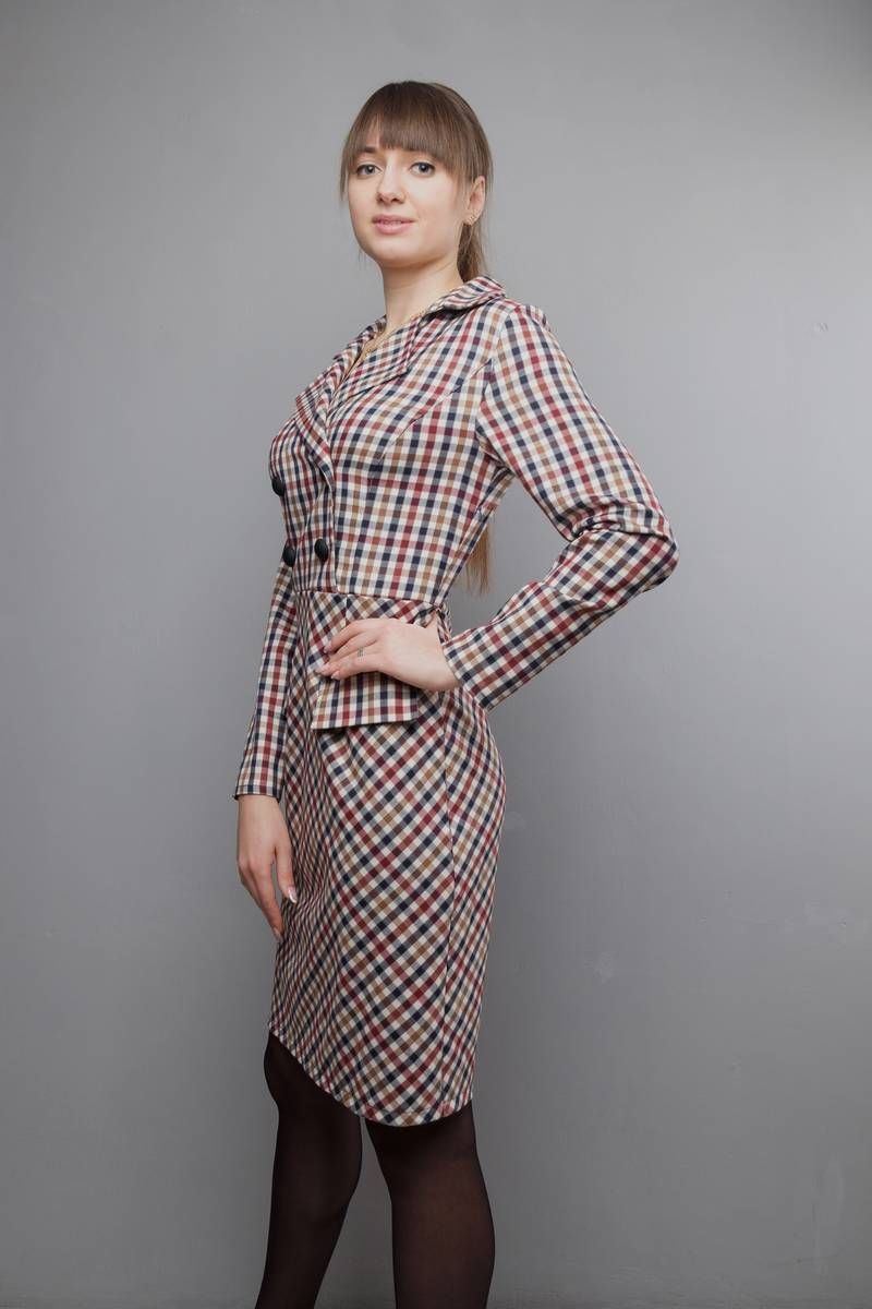 Платья Mita ЖМ1022 клетка