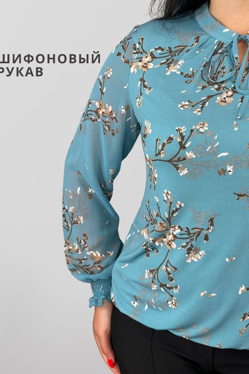 Блузы LindaLux 812 голубая_сакура