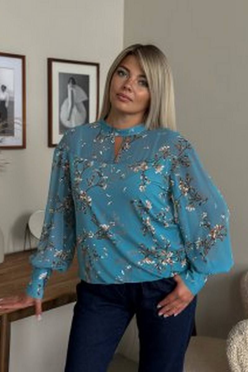 Блузы LindaLux 1-317 голубая_сакура