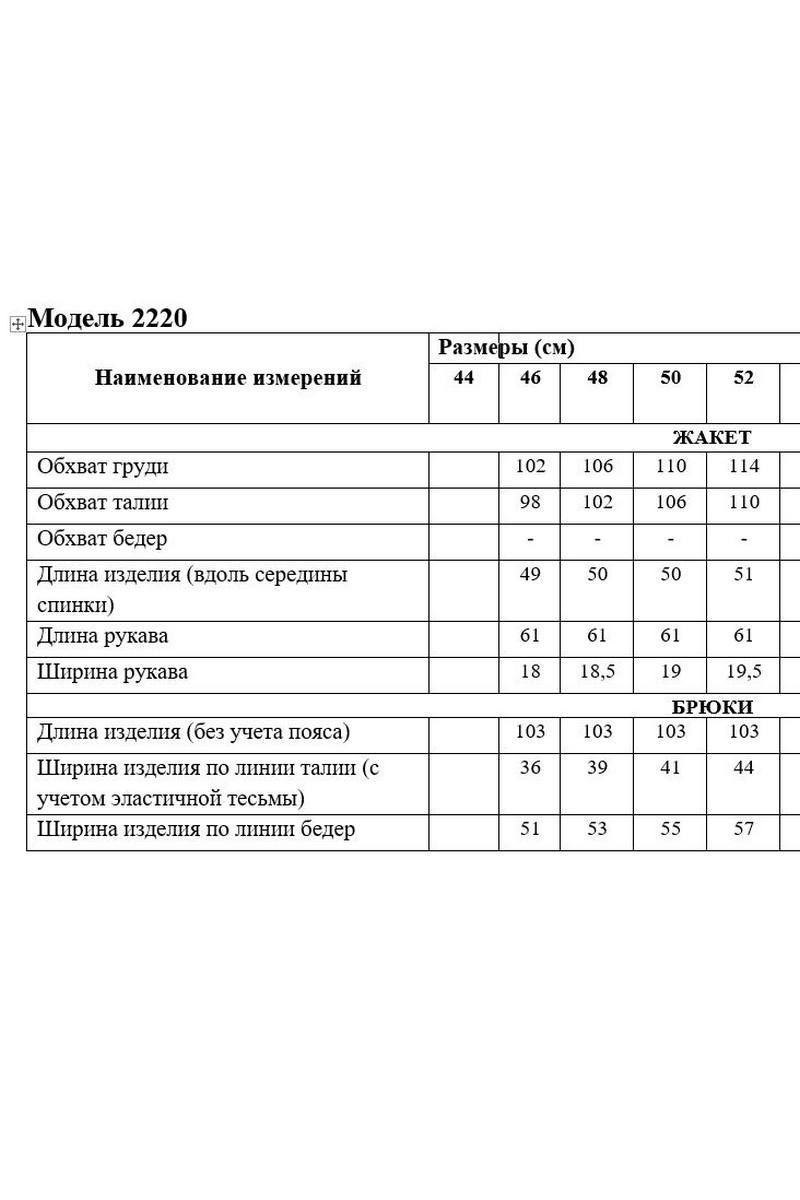 Брючный костюм Медея и К 2220 точечка_бирюза