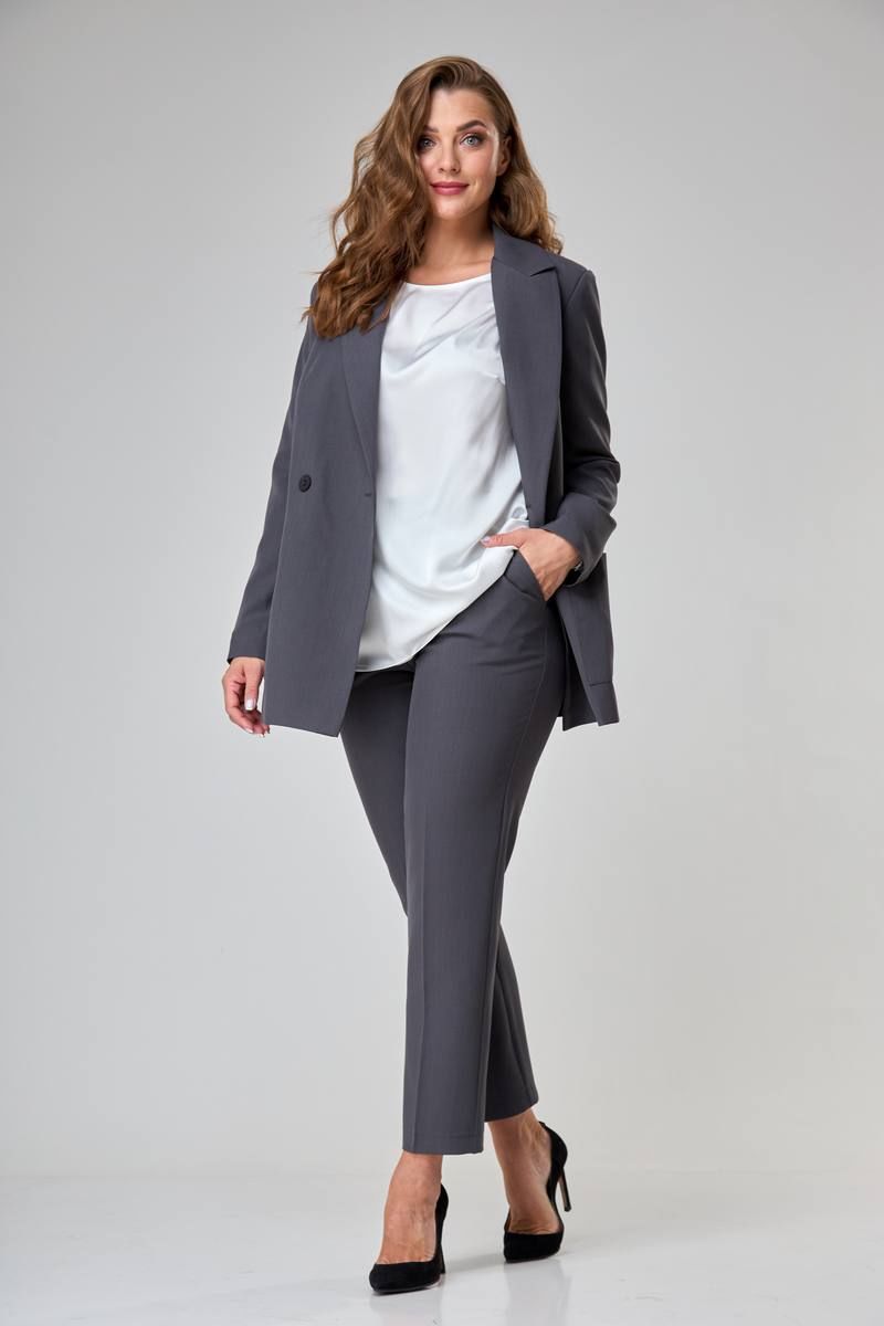 Брючный костюм ANASTASIA MAK 1141 графит