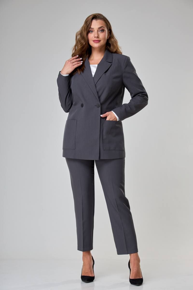 Брючный костюм ANASTASIA MAK 1141 графит