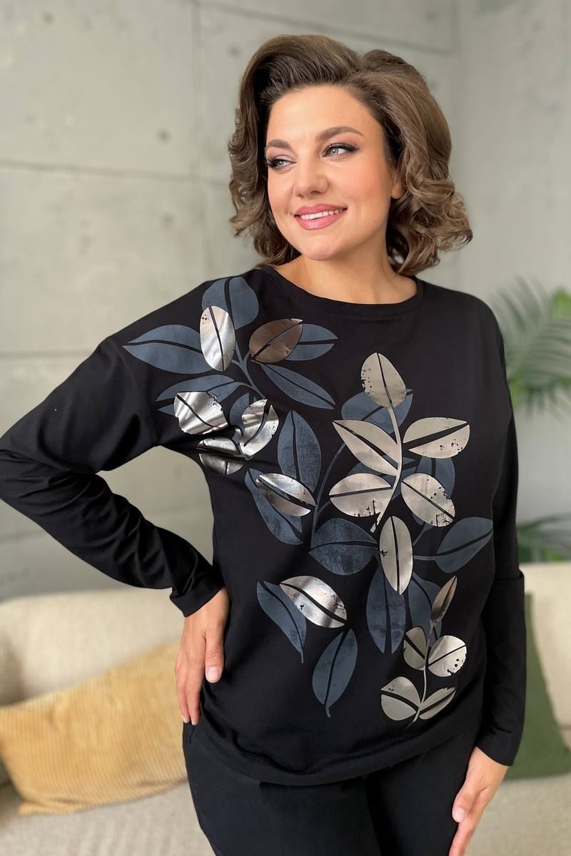 Джемперы Rumoda 2145 черный(серебро)