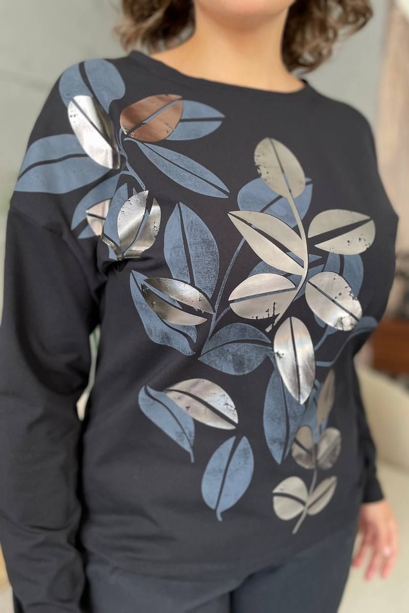Джемперы Rumoda 2145 черный(серебро)