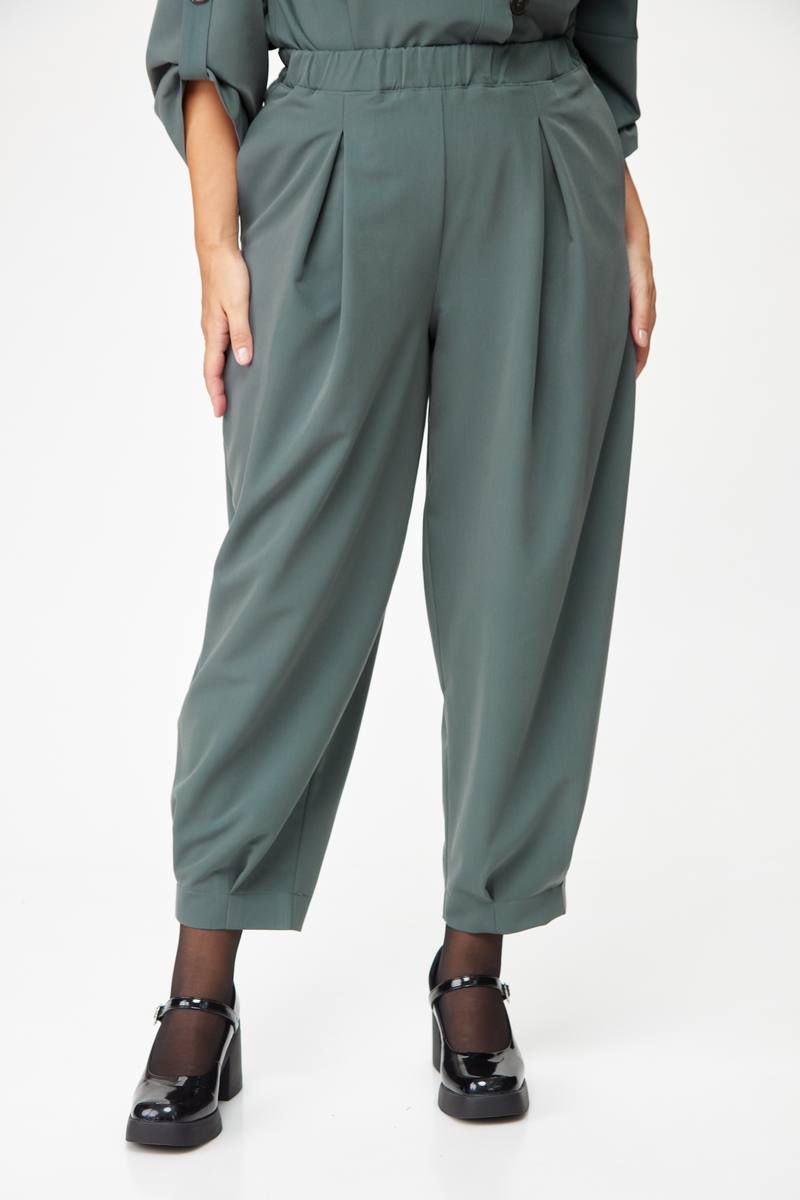 Брючный костюм Michel chic 1355 зеленый_графит