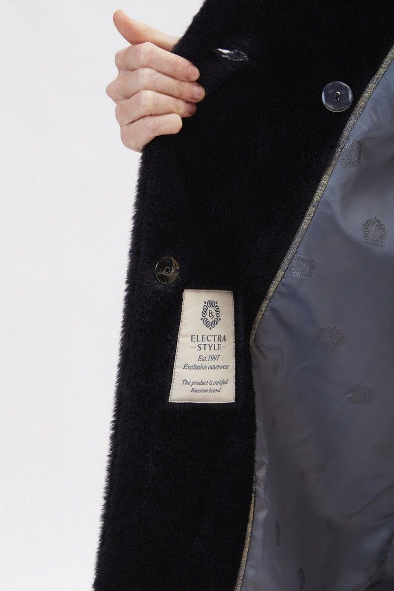 Шубы и дублёнки ElectraStyle 6-2214/1м-312 тёмно-синий