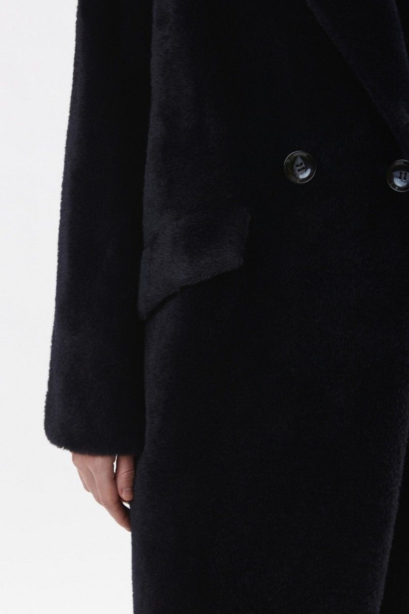 Шубы и дублёнки ElectraStyle 6-2214/1м-312 тёмно-синий