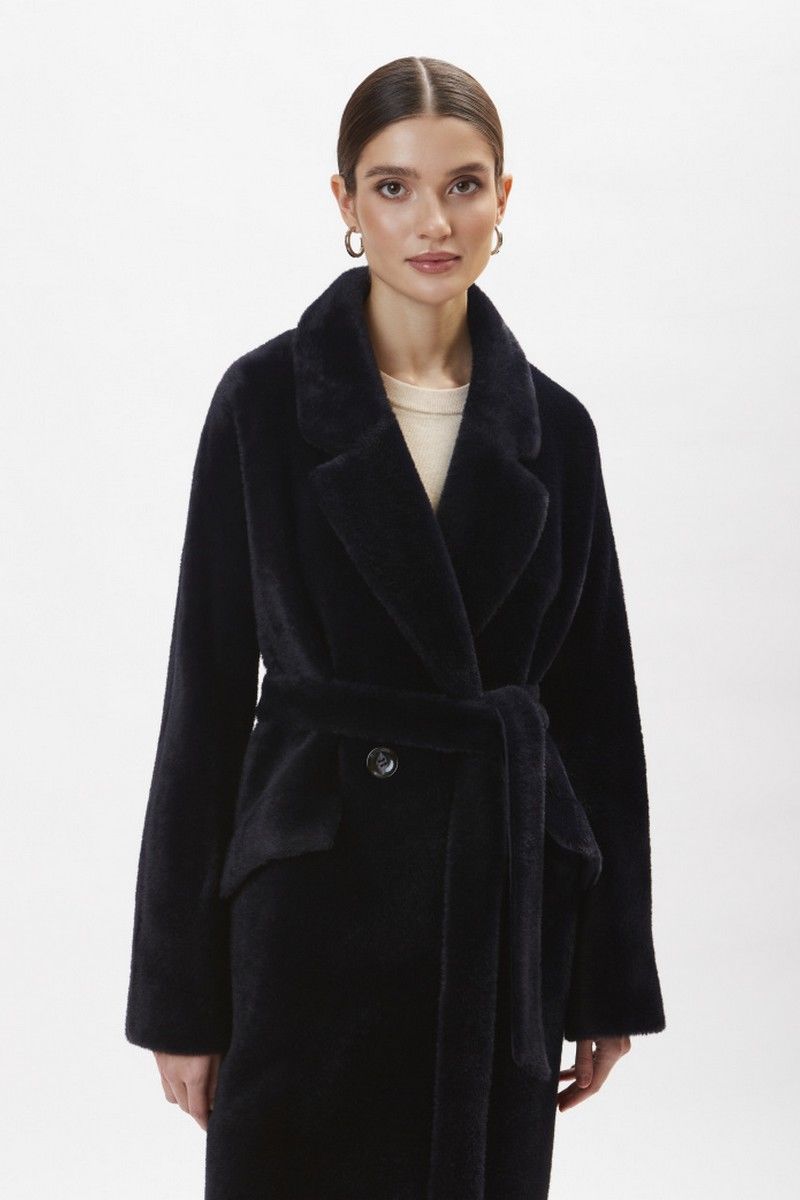 Шубы и дублёнки ElectraStyle 6-2214/1м-312 тёмно-синий