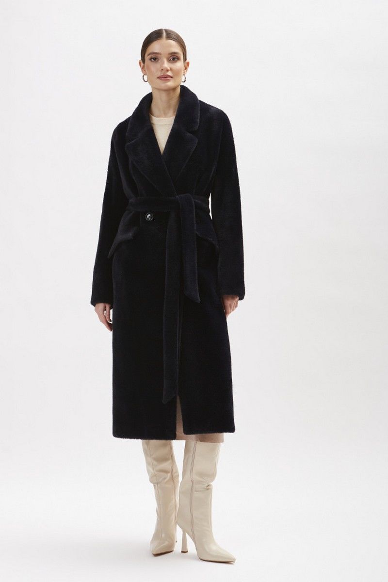 Шубы и дублёнки ElectraStyle 6-2214/1м-312 тёмно-синий