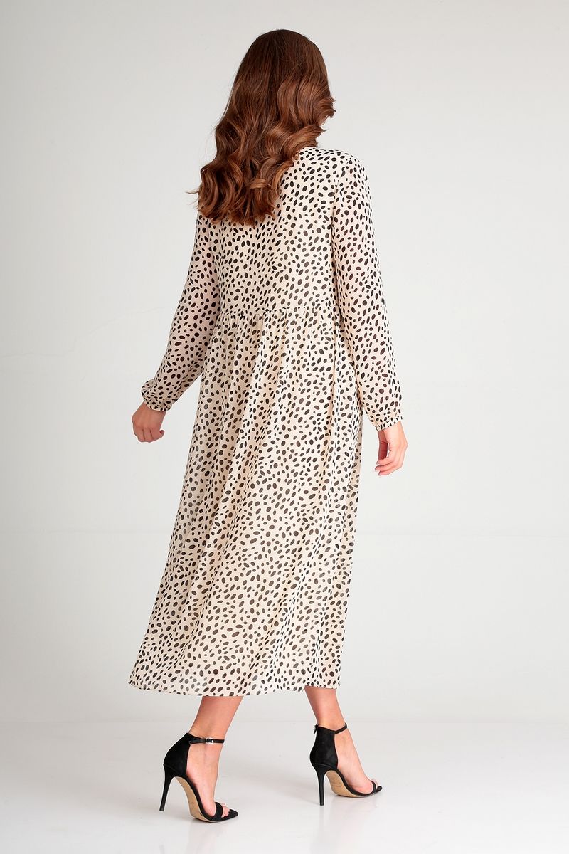 Платья Liona Style 876 бежевый