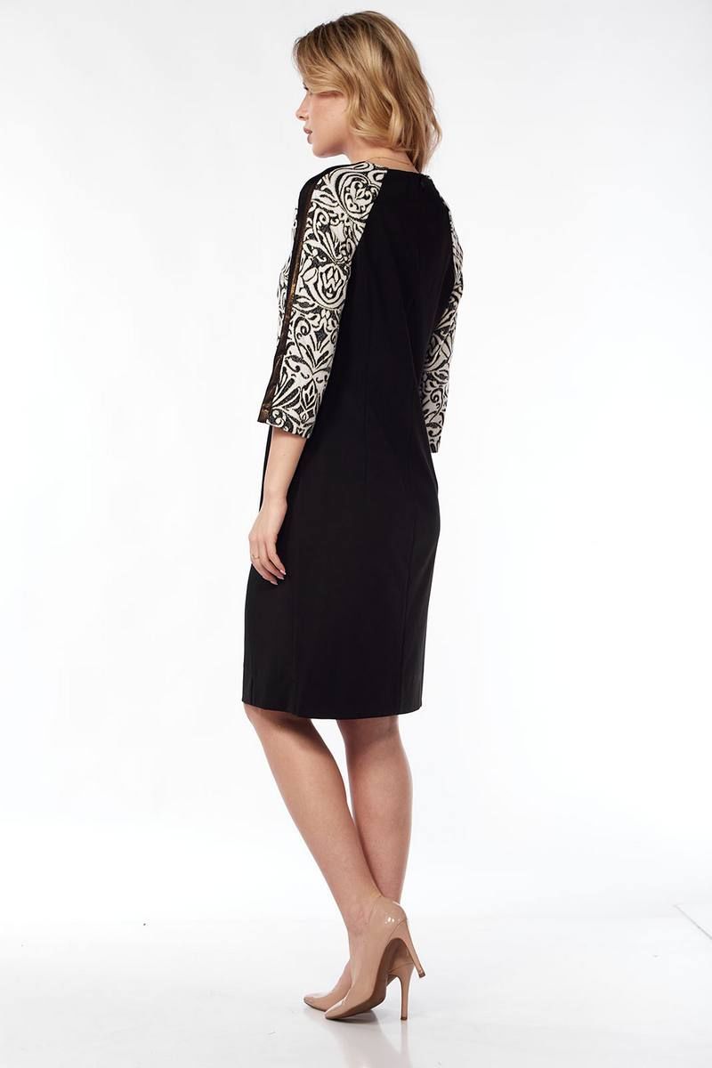 Платья Lady Style Classic 728 черный_с_молочным