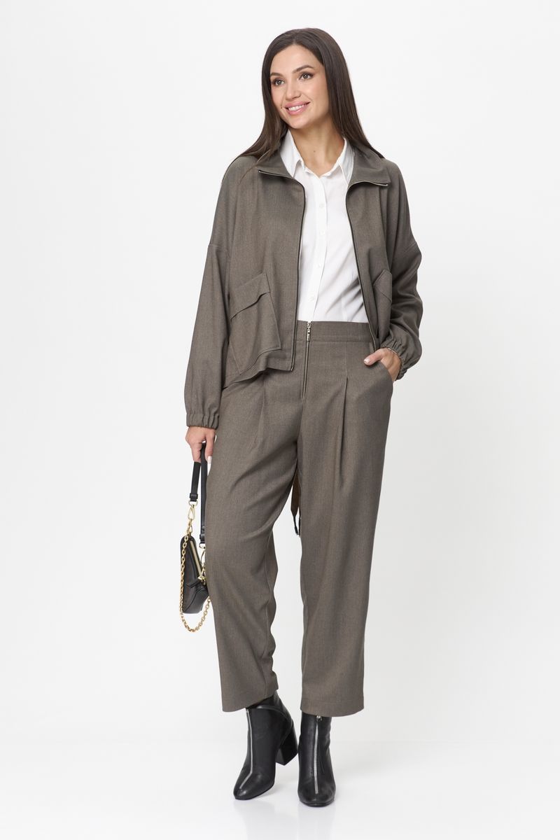 Брючный комплект Michel chic 1351 хаки