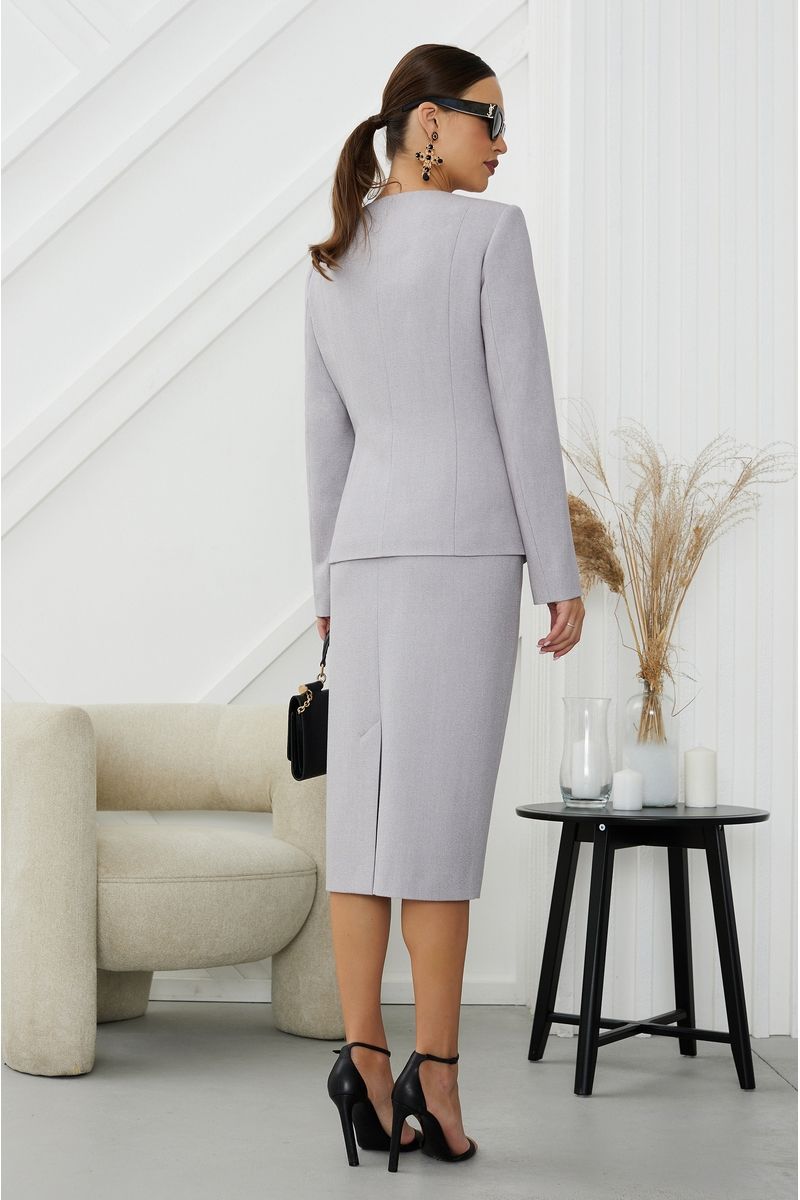 Юбочный костюм Lissana 4820 серый