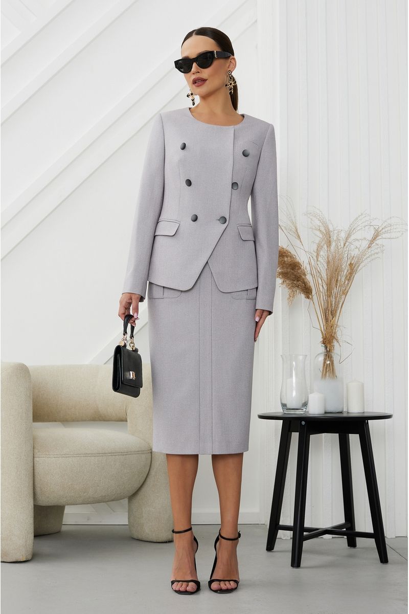 Юбочный костюм Lissana 4820 серый