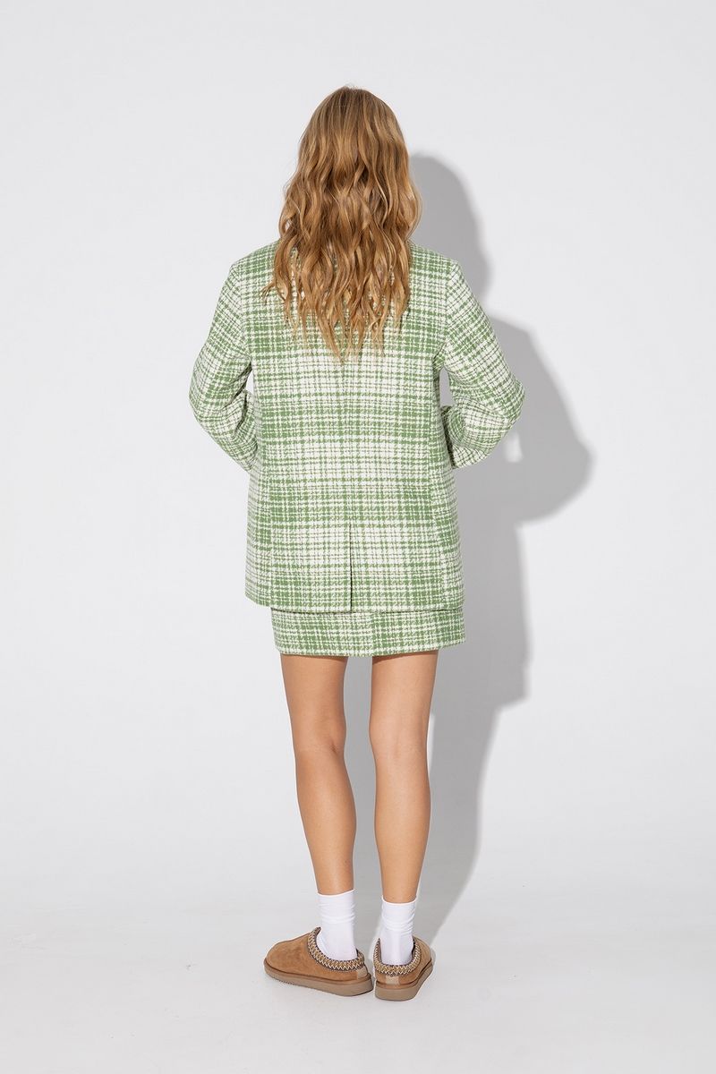 Юбочный костюм PiRS 5056 зеленый-бежевый