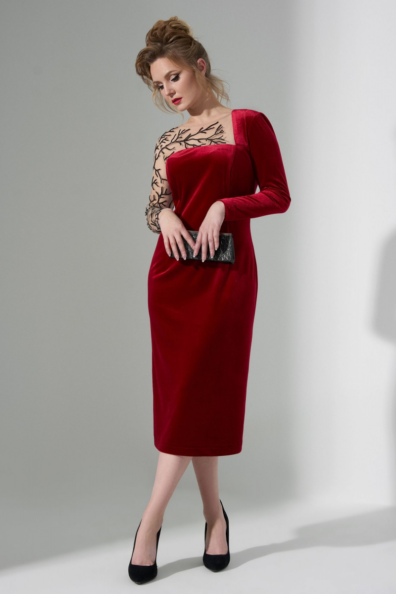 Платья Euromoda 485 красный