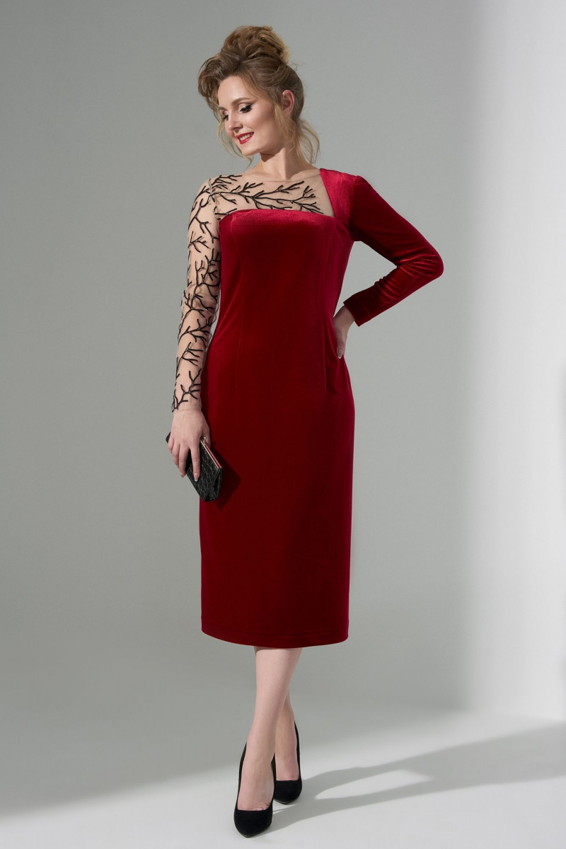 Платья Euromoda 485 красный