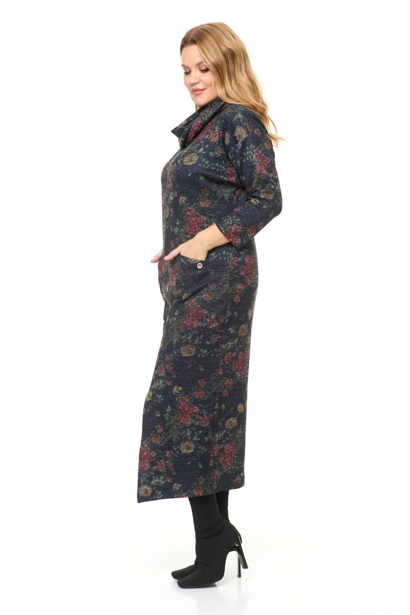 Платья Michel chic 2145 графит-цветы