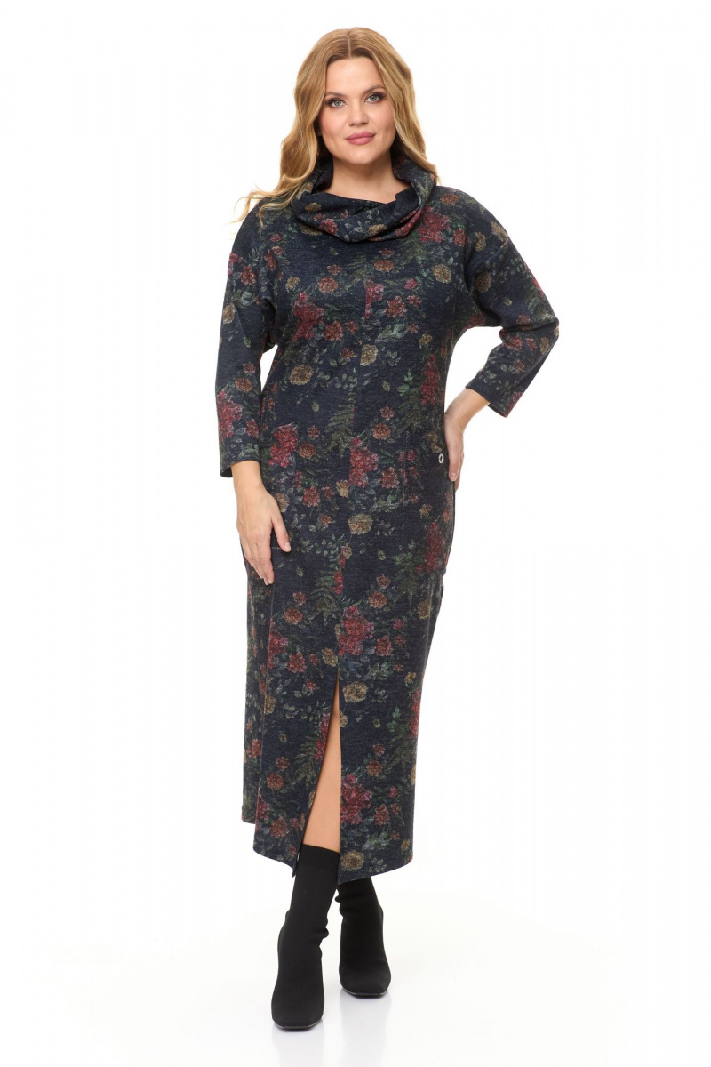 Платья Michel chic 2145 графит-цветы