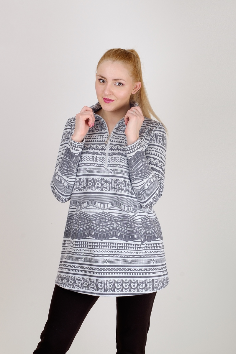 Туники Mita ЖМ906 серый+белый