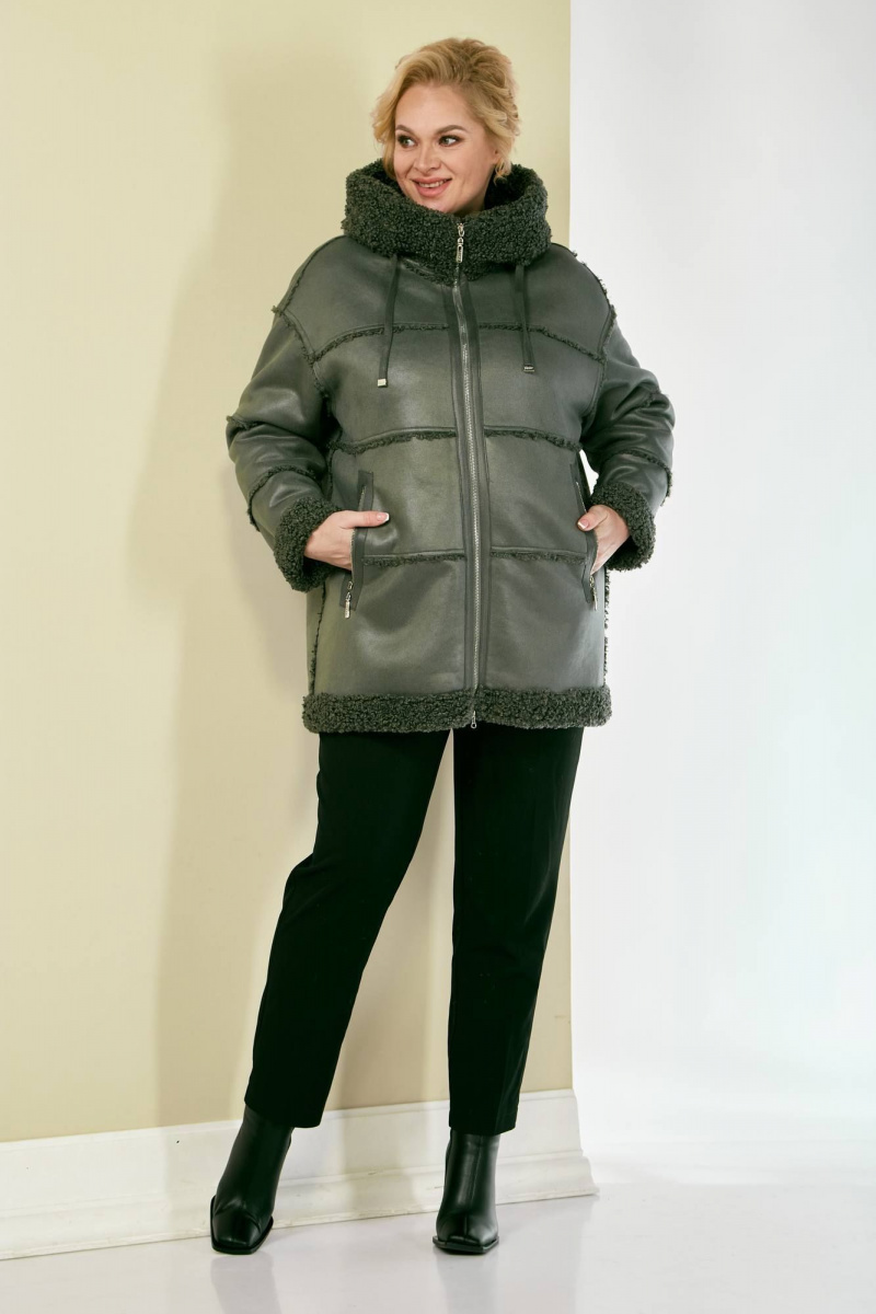 Шубы и дублёнки Shetti 2137 олива