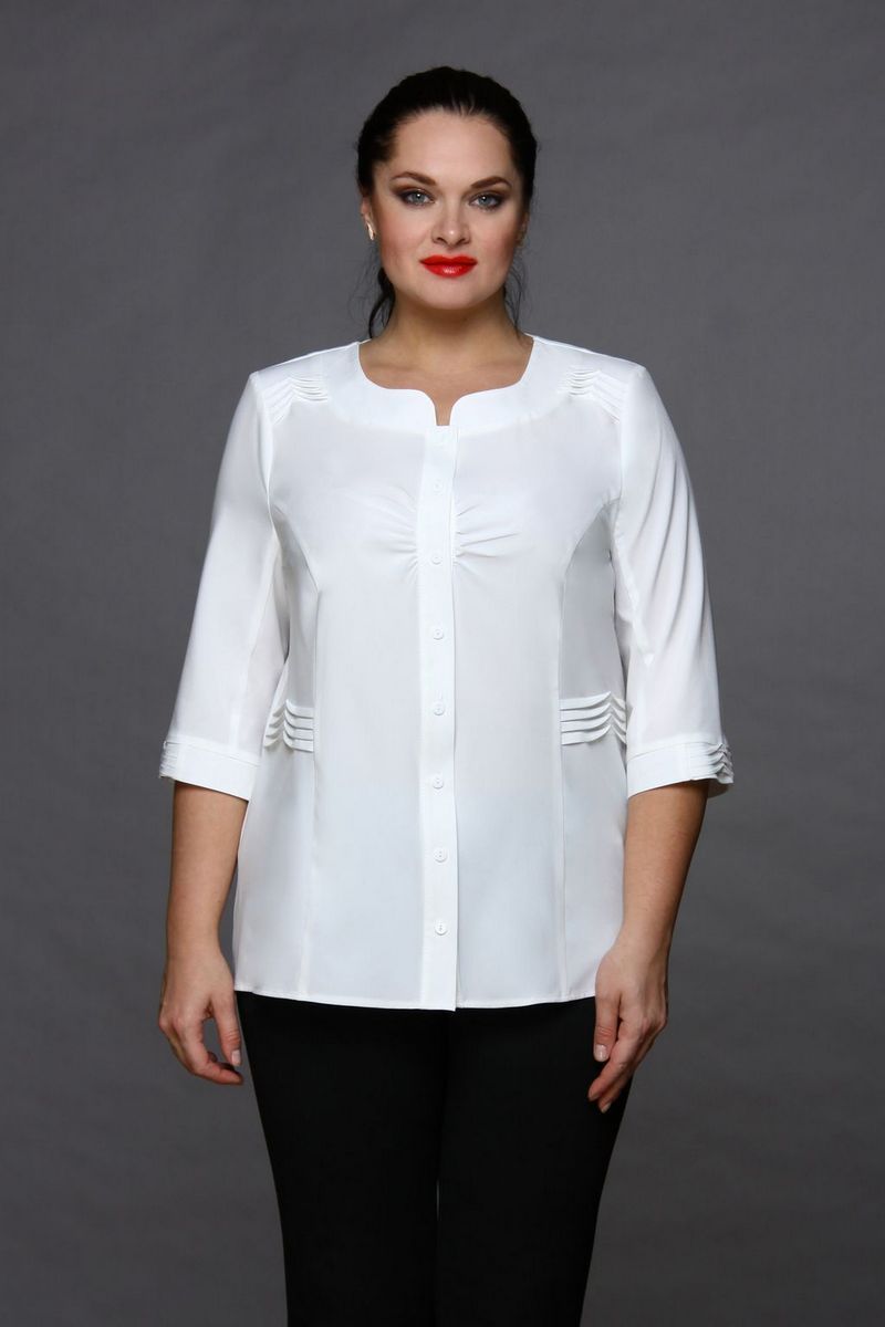 Блузы MIRSINA FASHION 1008 белый