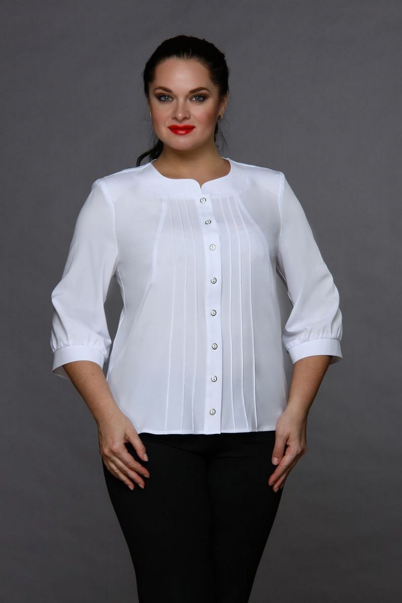 Блузы MIRSINA FASHION 1015 белый