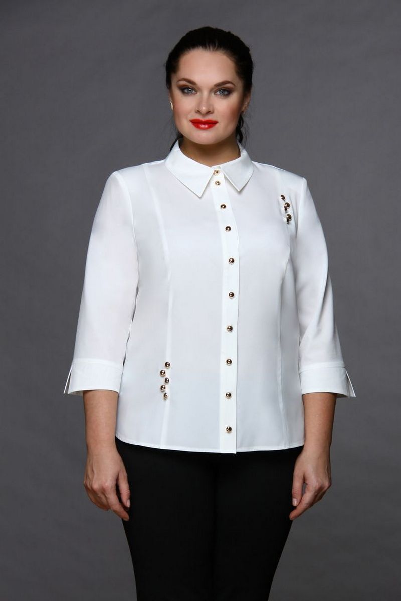 Блузы MIRSINA FASHION 1022 белый