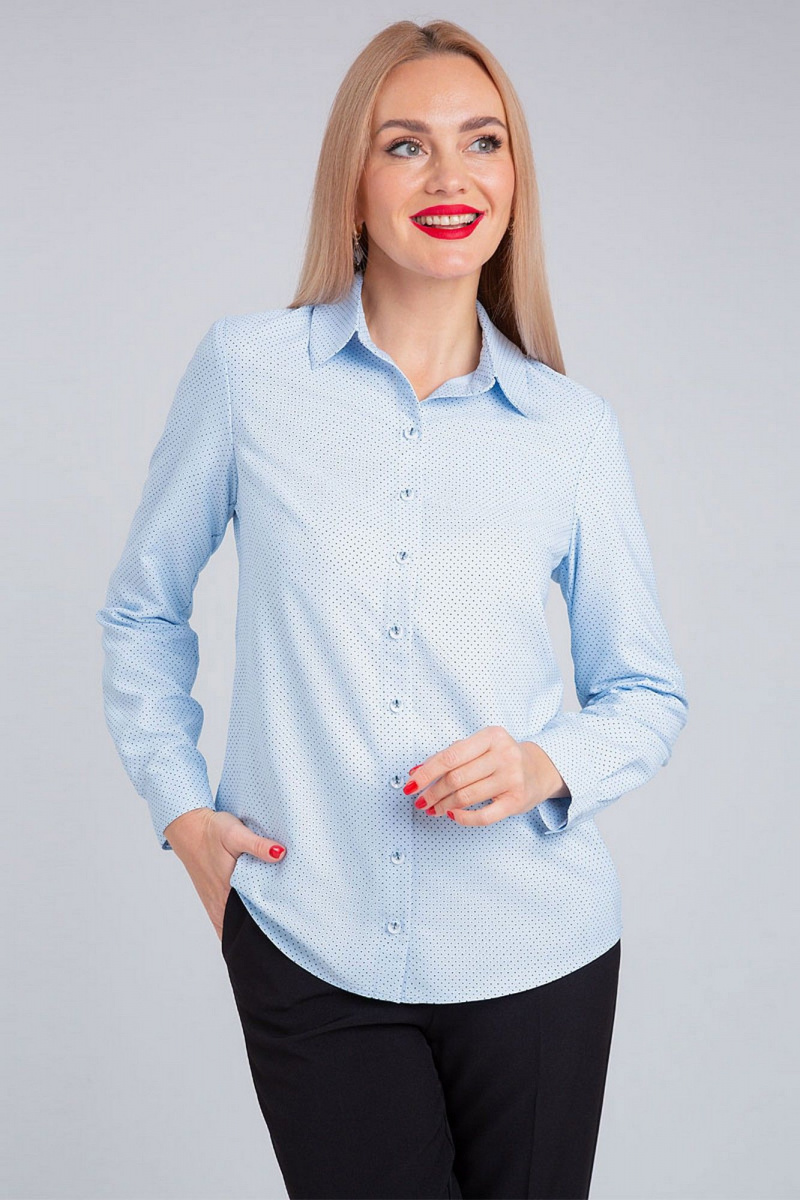 Блузы IVARI 421/1 голубой_горошек