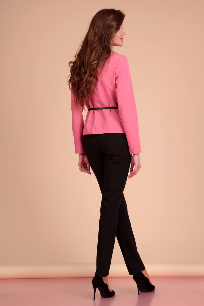 Брючный костюм Liona Style 621 черный/розовый