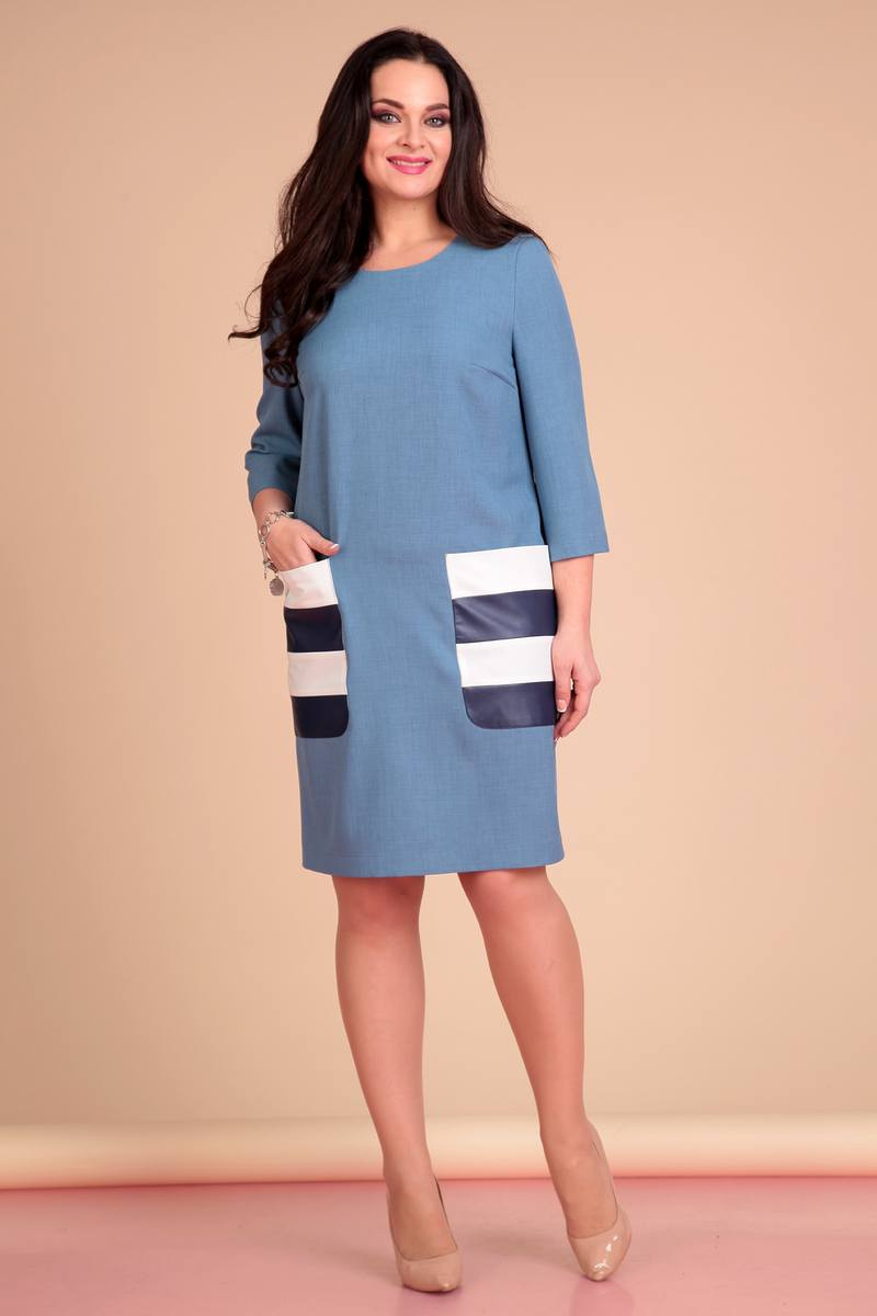 Платья Liona Style 623 голубой
