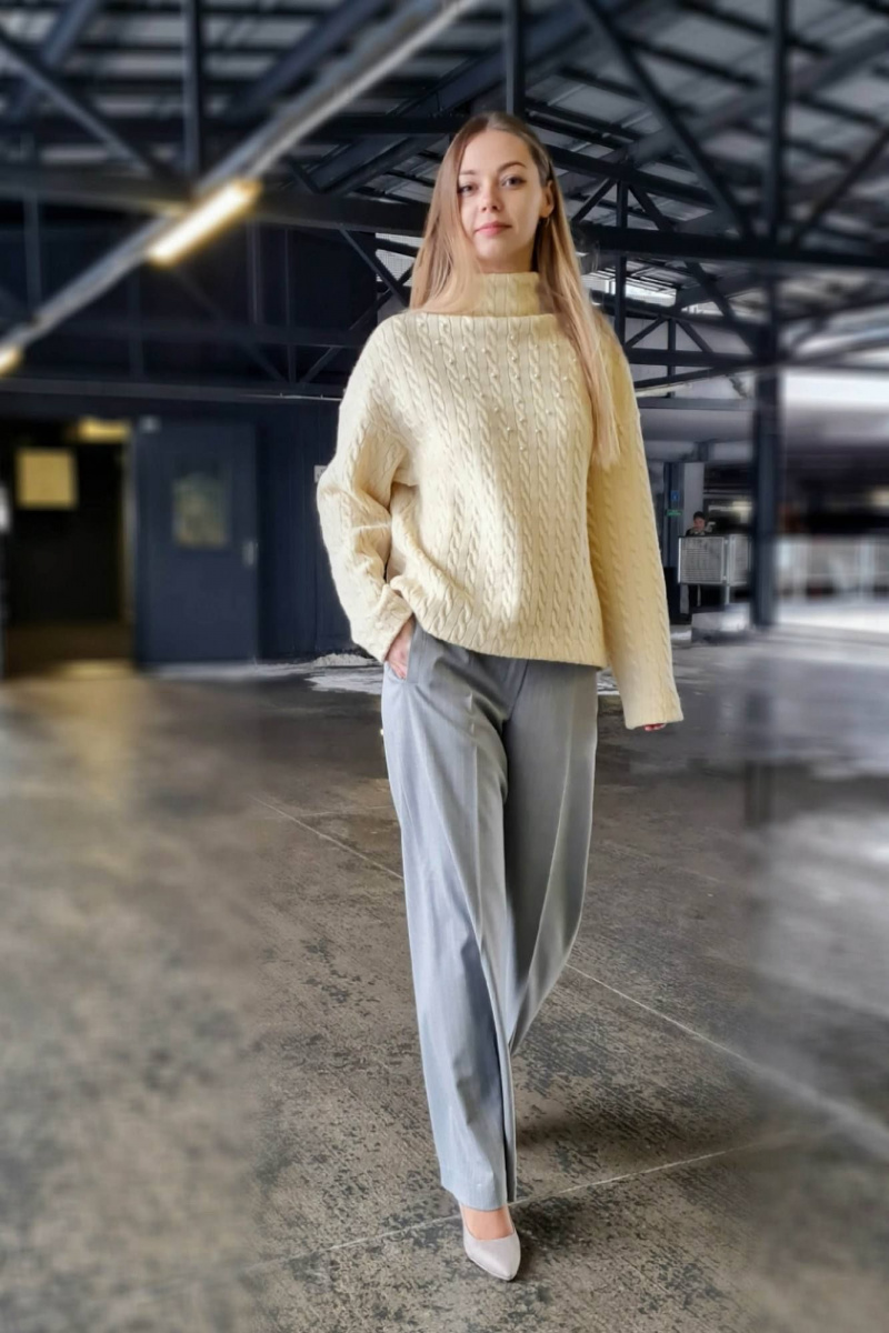 Джемперы Shymoda 415-23 кремовый