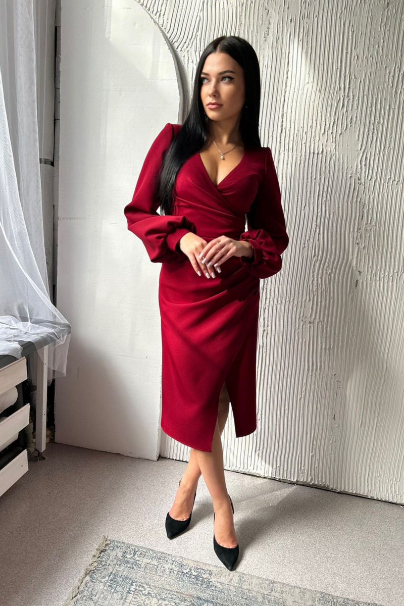 Платья AVEEVA 5142 бордо