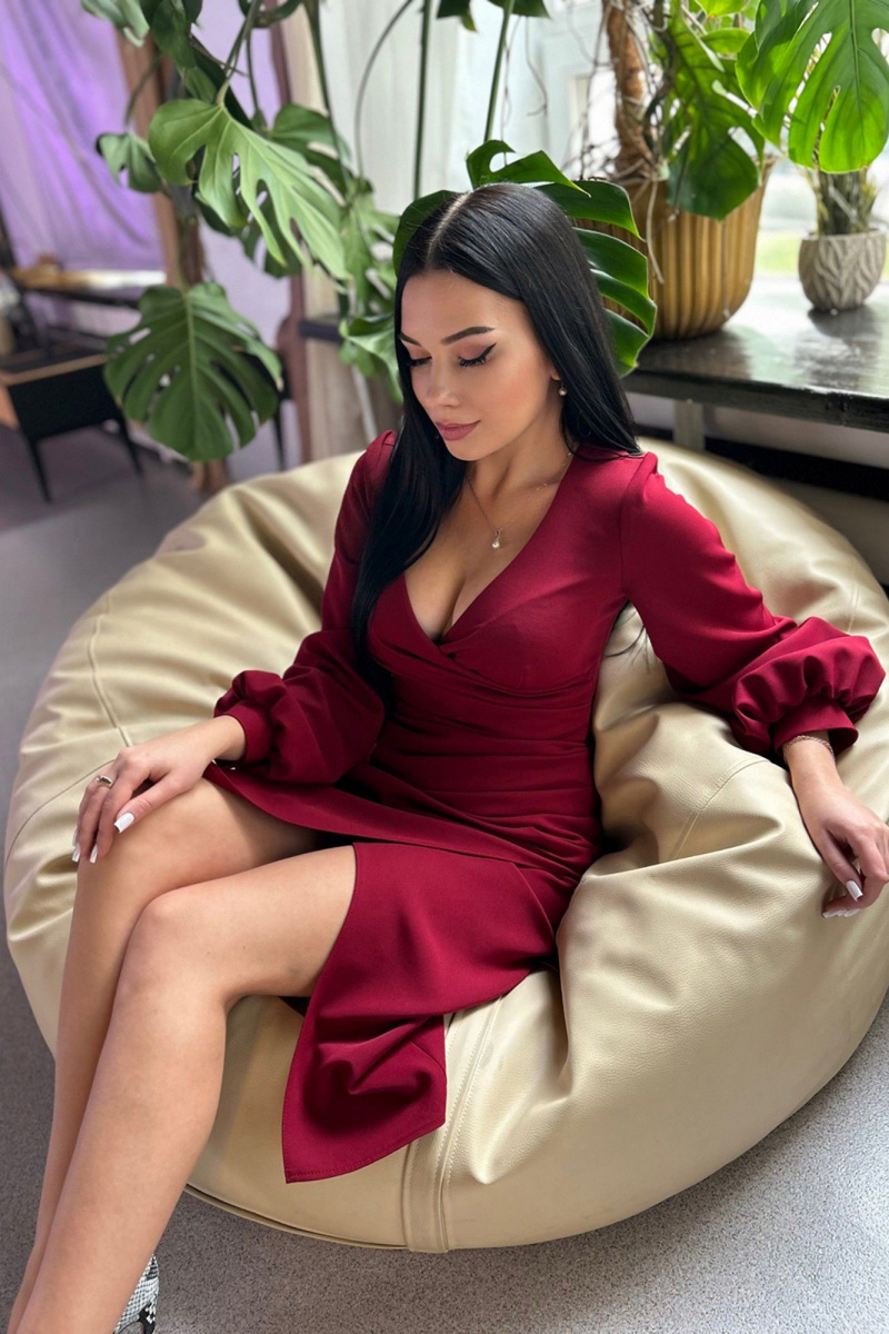 Платья AVEEVA 5142 бордо