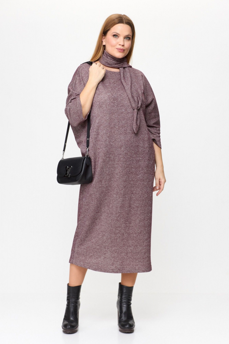 Платья Michel chic 2157 бордовый,блеск