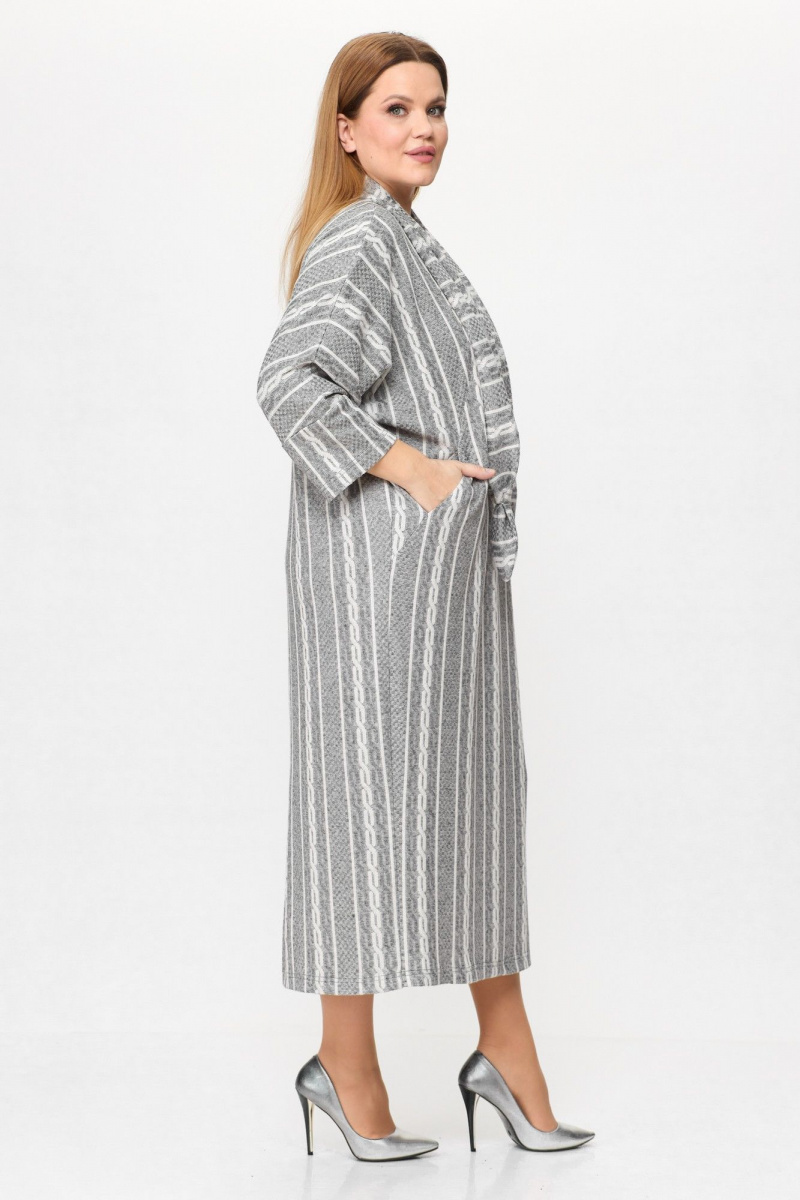 Платья Michel chic 2157 серый,белый