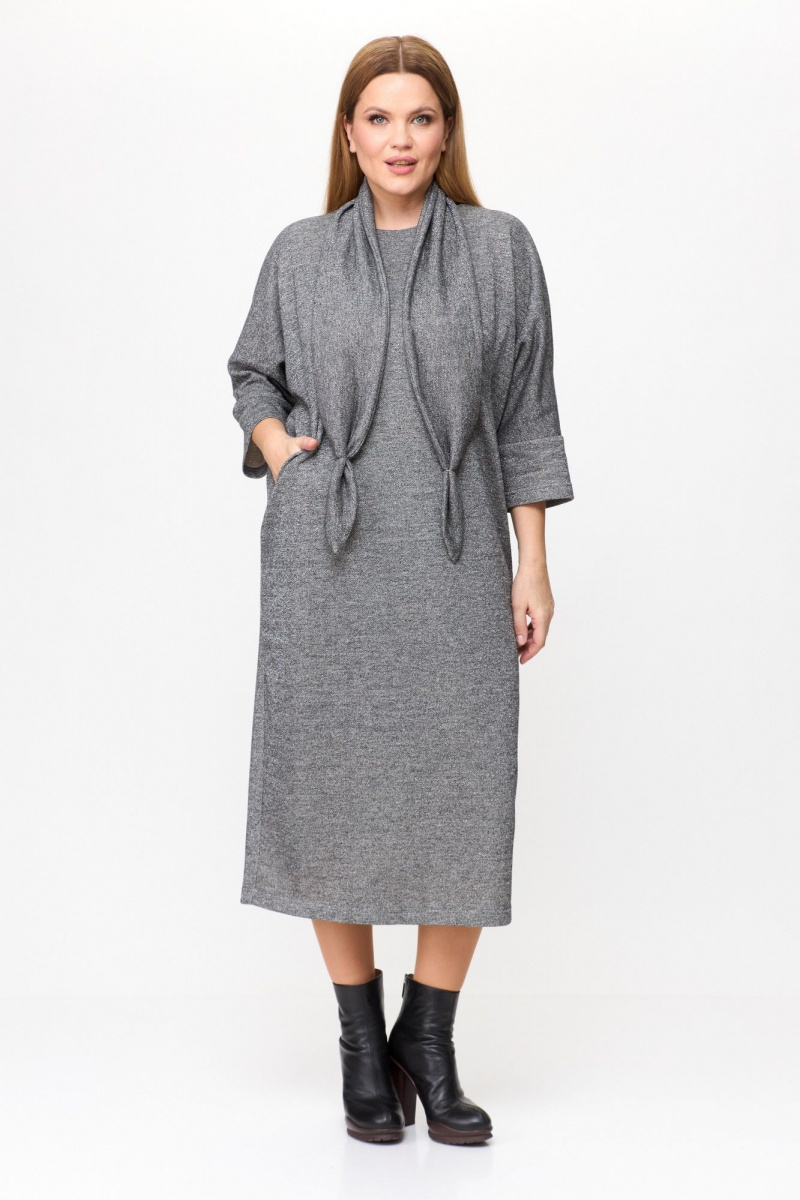 Платья Michel chic 2157 графит,блеск