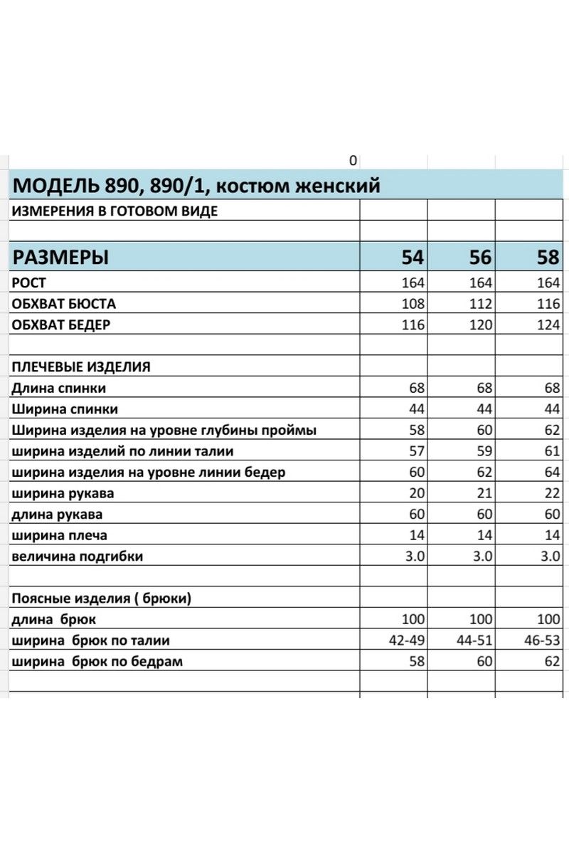 Брючный костюм БагираАнТа 890/1 голубой