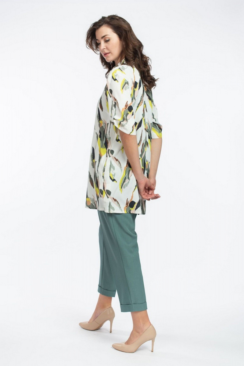 Туники FASHION CENTRE П-3574 мультиколор_зеленый
