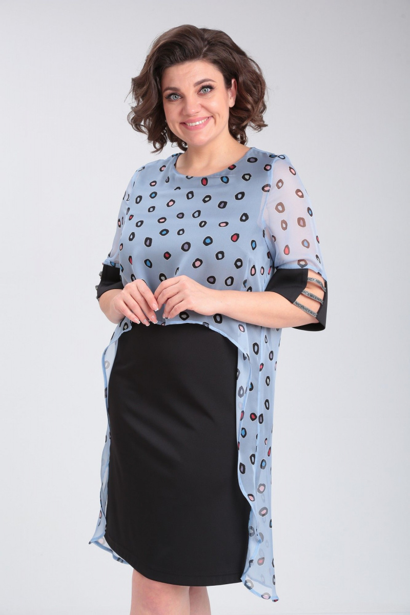 Платья Michel chic 2136 черный,голубой