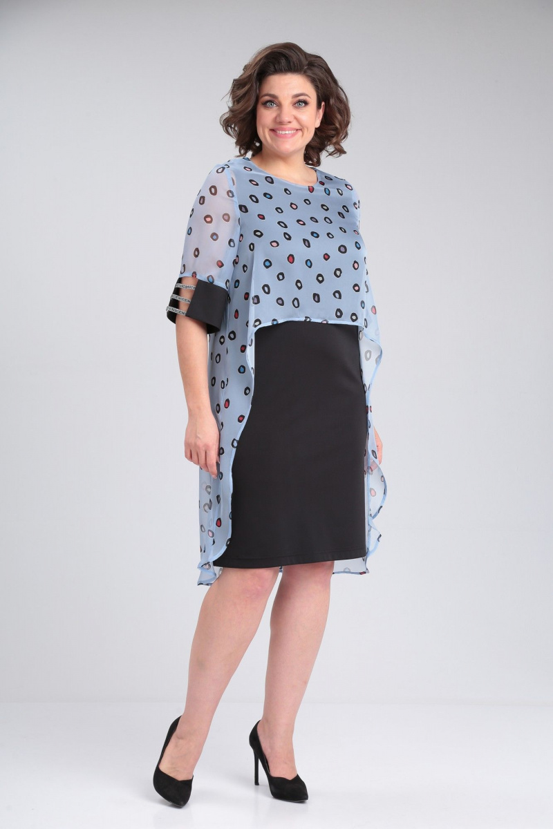 Платья Michel chic 2136 черный,голубой