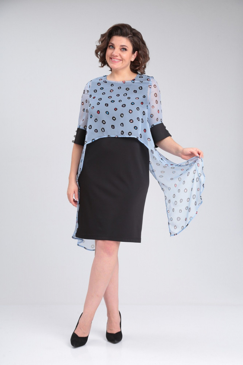 Платья Michel chic 2136 черный,голубой