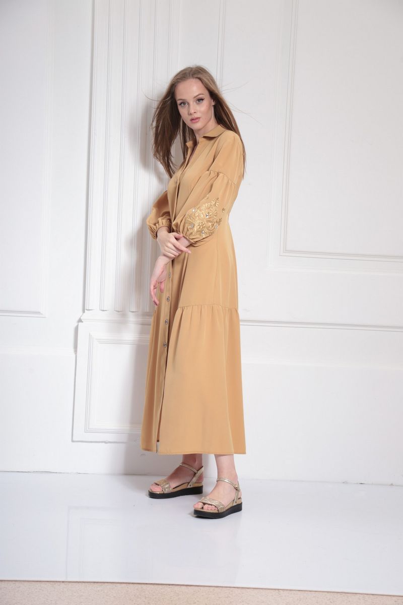 Платья AMORI 9485 горчица